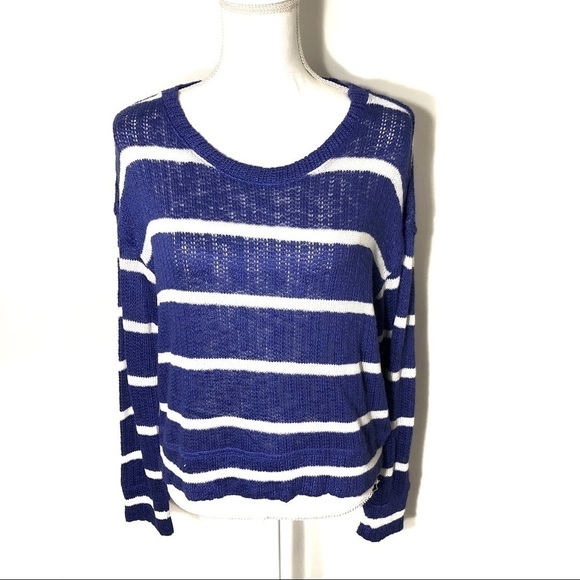 Splendid Blue Striped Sweatshirt NWT XS Women’s - Picture 2 of 8